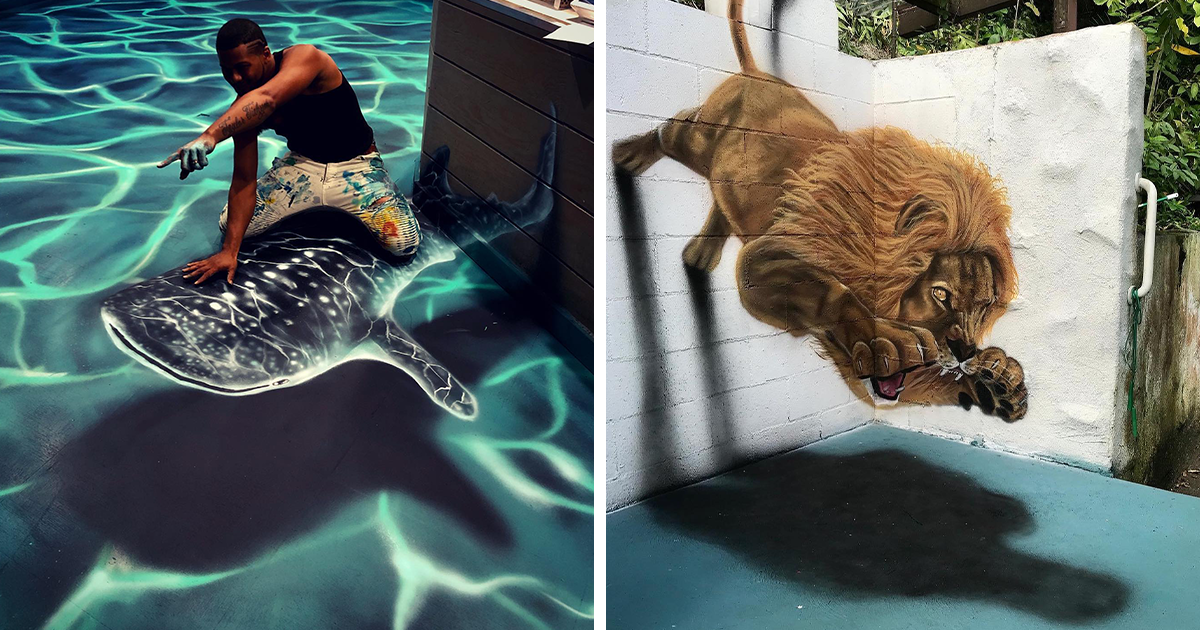 Artist Creates 3D Murals That Practically Jump Off The Wall (20 Pics)