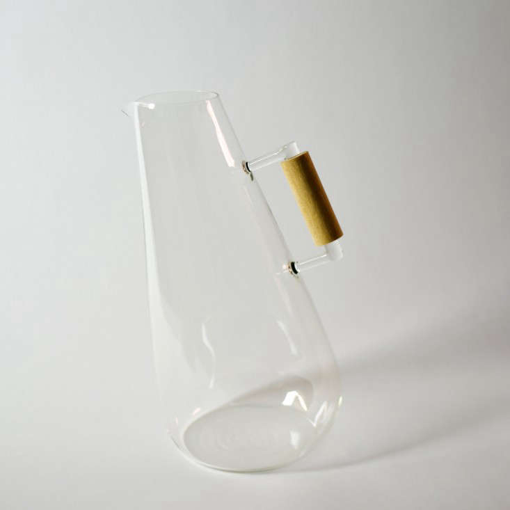 Tess Large Glass Carafe With Wood Handle