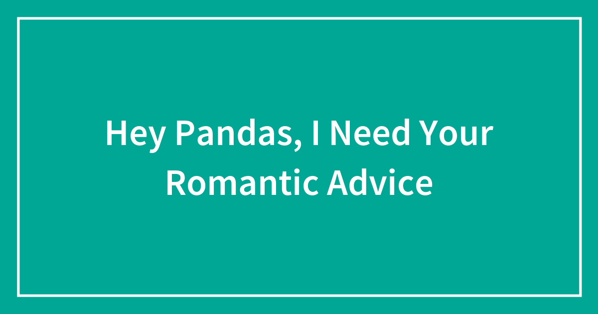 Hey Pandas, I Need Your Romantic Advice